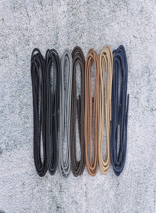 Benchmark Basics Dress Shoe Laces - 1/16" (1.5mm) Round Waxed Cotton Shoelaces - Choice of Color & Length - 30", 33" or 36" (33", Tan) - Image 5